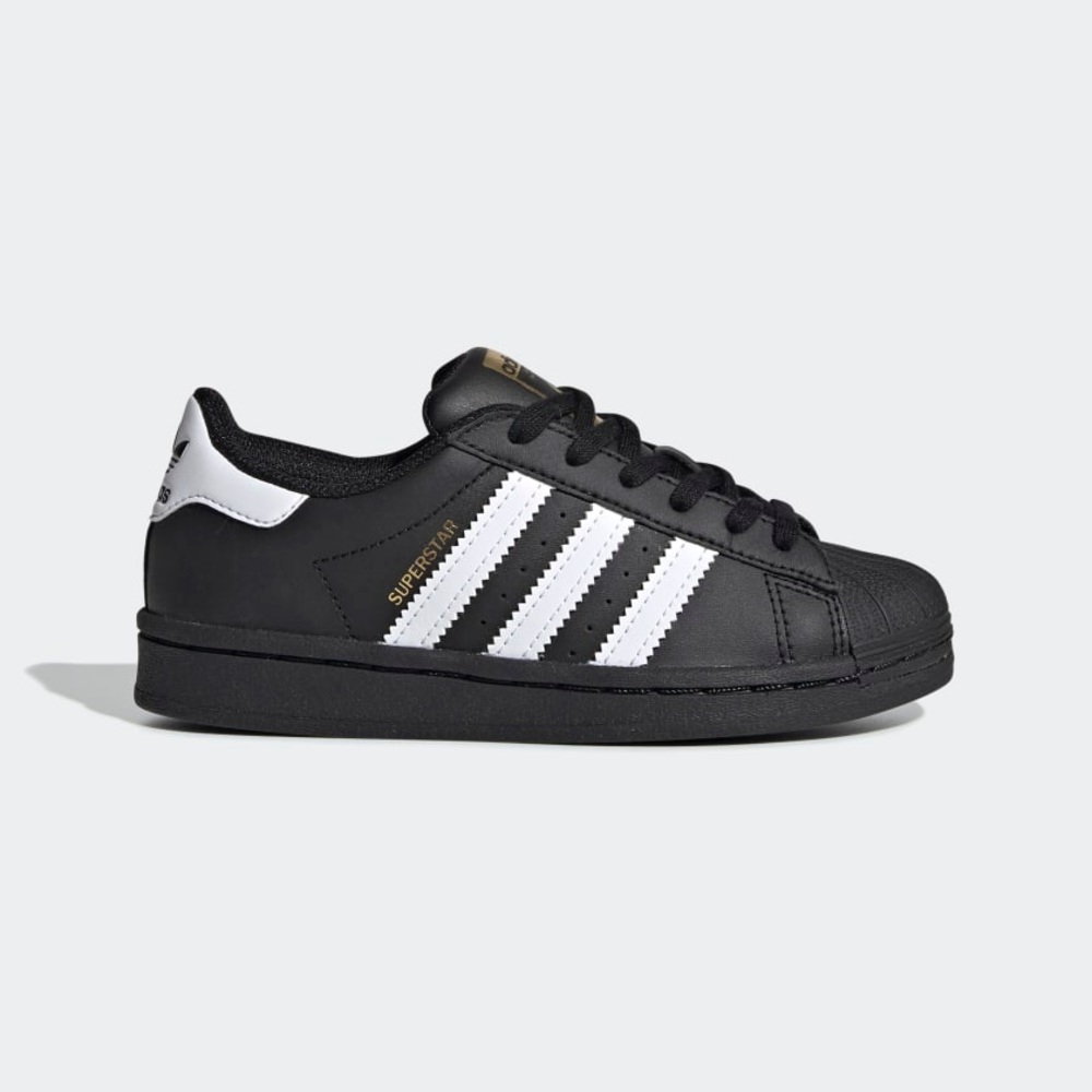 Boys Adidas Originals Black Superstar Shoes